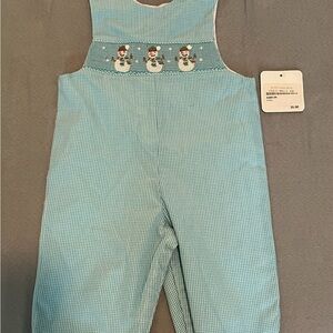 Smocked snowman longall